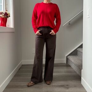 Minimal Red Lightweight Top | Soft Cotton Feel | Fits S–M